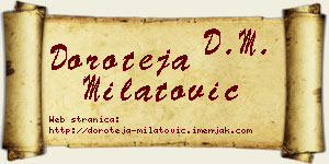 Doroteja Milatović vizit kartica